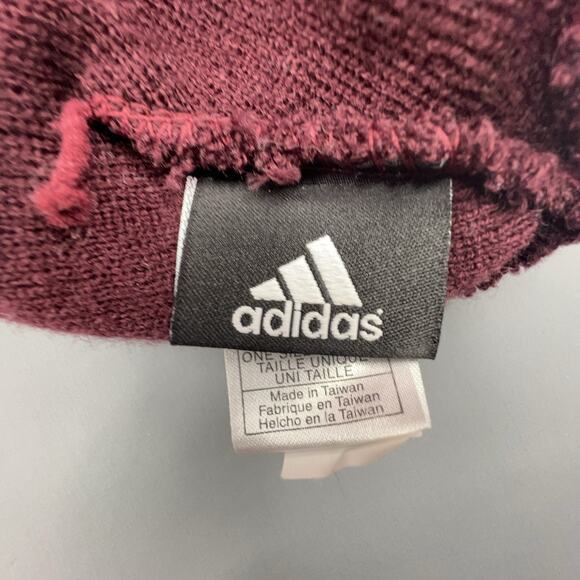 Adidas Beanie One Size Maroon Red ATM Aggies A&M University Cable Knit Texas - Picture 5 of 5